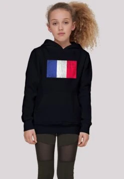 F4NT4STIC Frankreich Flagge Distressed - Hoodie - Schwarz -Olivia 4a2783e7c4024818859a9ee5211ffddc