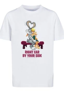 F4NT4STIC Looney Tunes Bugs And Lola Valentine'S Cuddle - T-Shirt Print - White -Olivia 4a86ed3f3eb9452d9c62e7784d04e770