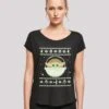 F4NT4STIC Star Wars The Mandalorian Baby Yoda Weihnachten Krieg- T-Shirt Print - Black