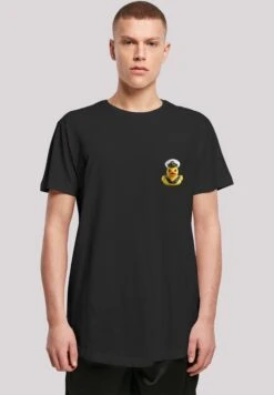 F4NT4STIC Rubber Duck Captain Long - T-Shirt Print - Schwarz