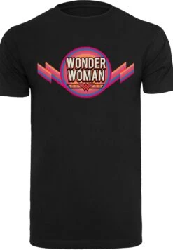 F4NT4STIC Dc Comics Rainbow Logo - T-Shirt Print - Black -Olivia 4da0def7da8a4976b318cfc76f502920