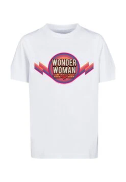 F4NT4STIC Dc Comics Woman Rainbow Logo - T-Shirt Print - White -Olivia 4dc7a731908142ccb9a98166d84ca94d