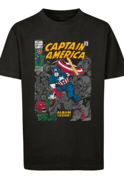 F4NT4STIC Marvel Captain America Album Issue Cover - T-Shirt Print - Black -Olivia 4e6365fae5b246d39c6b1283edfb91dd
