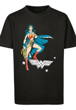 F4NT4STIC Dc Comics Standing Logo - T-Shirt Print - Black -Olivia 4fd0f780704f453382c4931ce23addc7