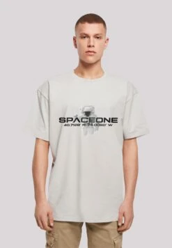 F4NT4STIC Phiber Spaceone Astronaut - T-Shirt Print - Lightasphalt
