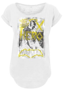 F4NT4STIC Long Cut Dc Comics Batman Vs Superman Wanted Poster - T-Shirt Print - White -Olivia 512d031e86bd48398f14f29993b3dcad