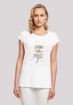 F4NT4STIC Harry Potter Dobby Is Free - T-Shirt Print - White