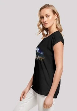 F4NT4STIC Harry Potter Hogwarts Castle - T-Shirt Print - Black -Olivia 558993d598674f23a3c3b2f4cfe1fbf8