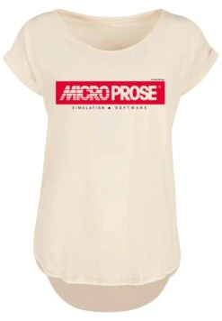 F4NT4STIC Retro Gaming Microprose - T-Shirt Print - Whitesand -Olivia 5594e5cddda44439a9a911e73208d6b8