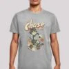 F4NT4STIC Tom Und Jerry The Chase Is On - T-Shirt Print - Heather Grey