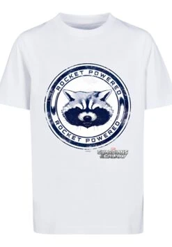 F4NT4STIC Marvel Guardians Of The Galaxy Rocket Powered - T-Shirt Print - White -Olivia 565e0114e97b402a8174722e32859cb5