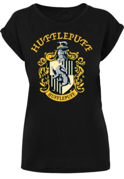 F4NT4STIC Harry Potter Hufflepuff Crest - T-Shirt Print - Black -Olivia 589c525be7964d9bb05f15ee0a9b5858