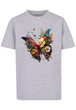 F4NT4STIC Schmetterling Bunt - T-Shirt Print - Heather Grey -Olivia 5b3d573cadb445cdbd58f8780ea6a12c