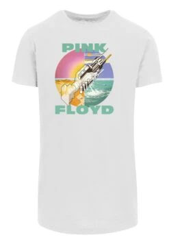 F4NT4STIC Long Cut Floyd Wish You Were Here Rockband - T-Shirt Print - White -Olivia 5bf006093ee946308f0a4632827298ec