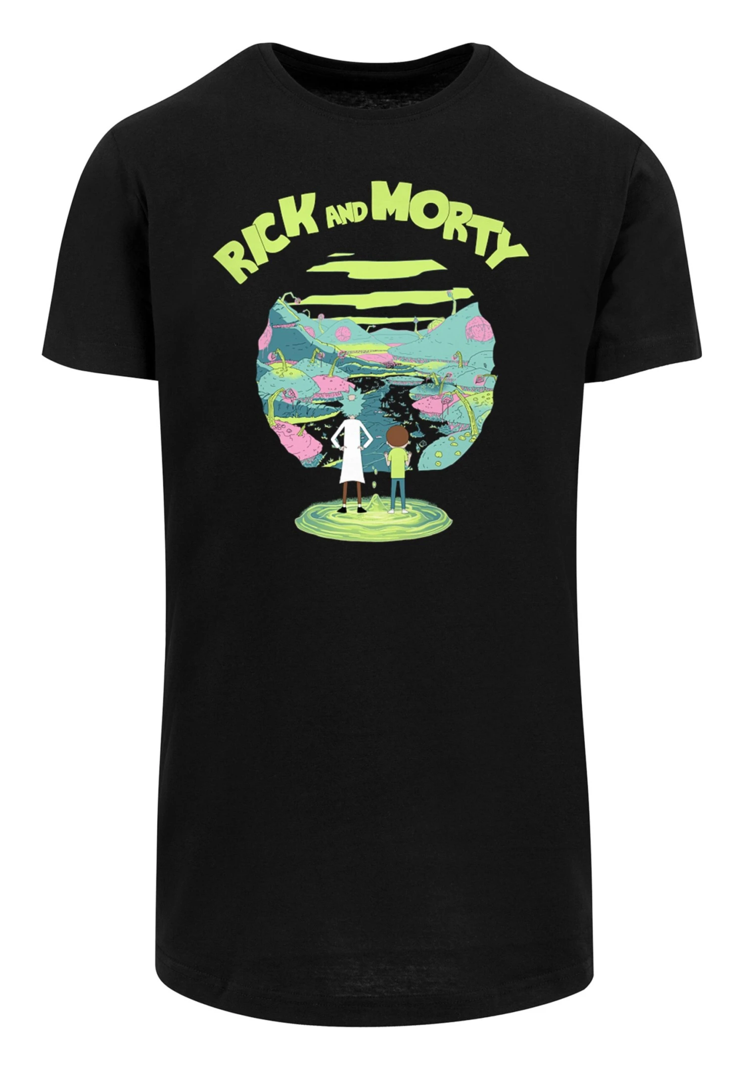 F4NT4STIC Long Cut Rick And Morty - T-Shirt Print - Black 8 F4NT4STIC Long Cut Rick And Morty - T-Shirt Print - Black - Afbeelding 6