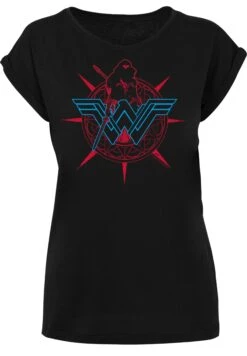 F4NT4STIC Dc Comics Warrior Shield - T-Shirt Print - Black -Olivia 5cde8c52e082444992de6f78edb0cd0a