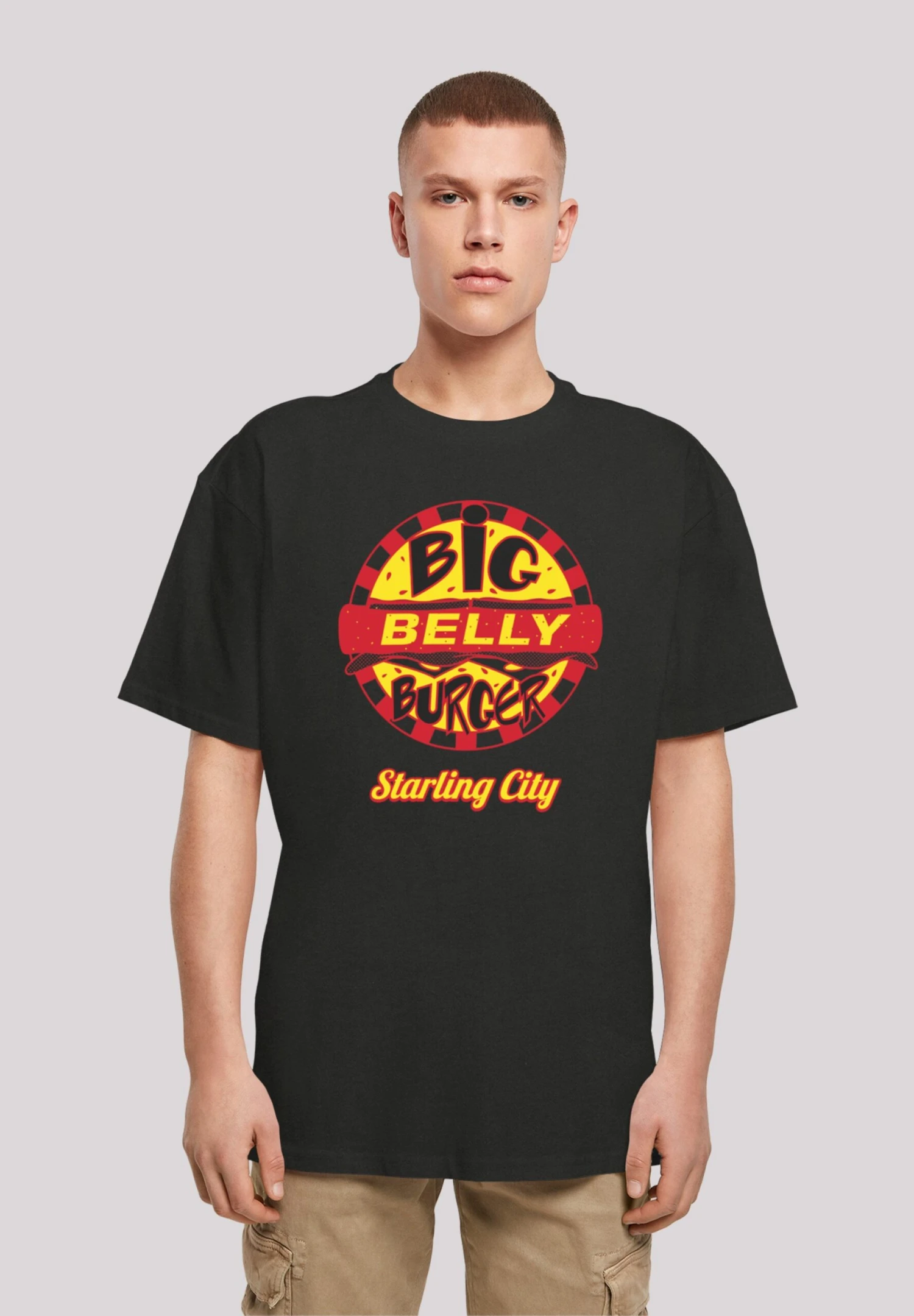 F4NT4STIC Dc Comics Arrow Big Belly Burger- T-Shirt Print - Black 3 F4NT4STIC Dc Comics Arrow Big Belly Burger- T-Shirt Print - Black