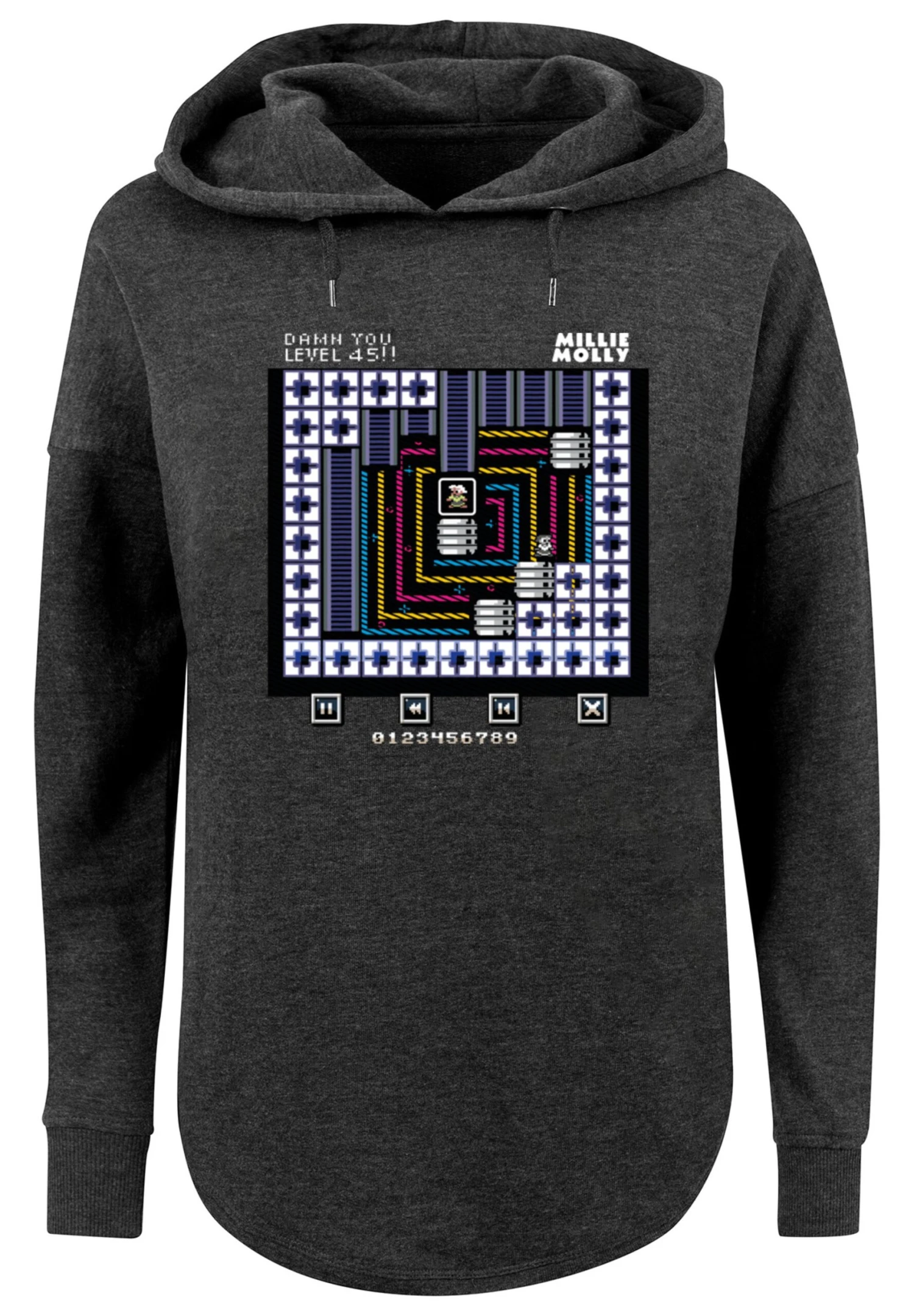 F4NT4STIC Retro Gaming Level 45 - Hoodie - Charcoal 8 F4NT4STIC Retro Gaming Level 45 - Hoodie - Charcoal - Afbeelding 6