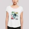F4NT4STIC Marvel Christmas Black Widow - T-Shirt Print - White