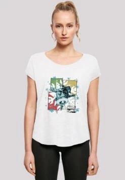 F4NT4STIC Marvel Christmas Black Widow - T-Shirt Print - White