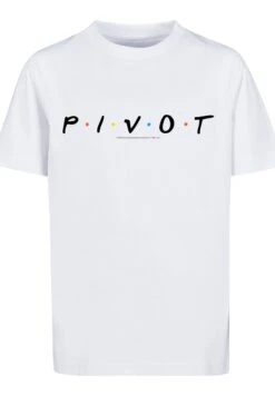F4NT4STIC Friends Tv Serie Pivot Logo - T-Shirt Print - White -Olivia 60212a416f624a0e96c27500f5b8e940