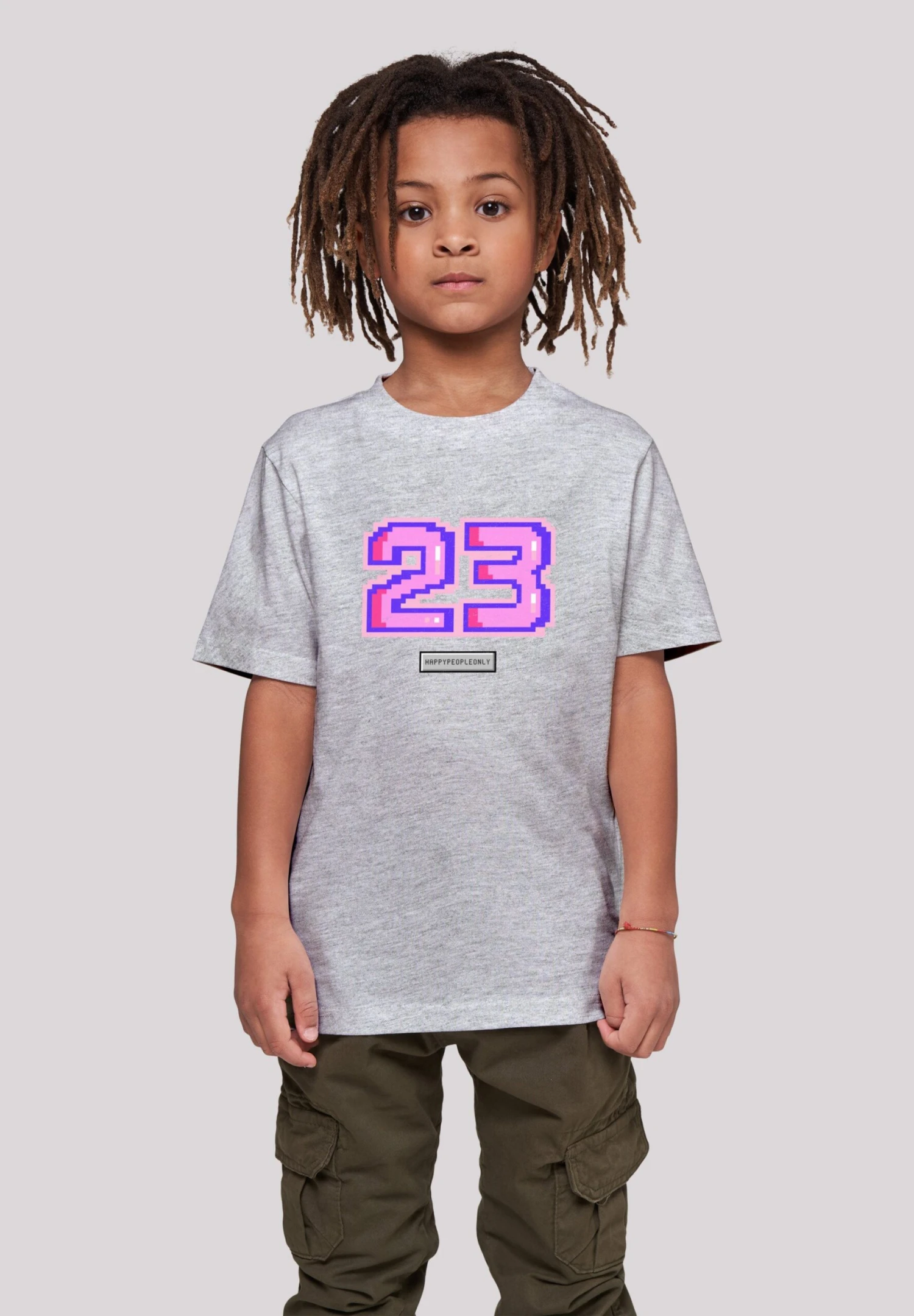 F4NT4STIC Pixel- T-Shirt Print - Heather Grey 4 F4NT4STIC Pixel- T-Shirt Print - Heather Grey - Afbeelding 2