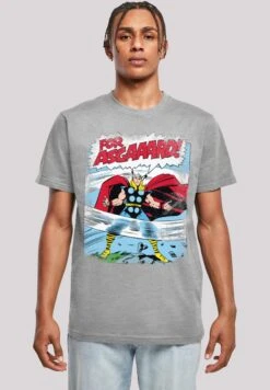 F4NT4STIC Marvel Thor Asgard - T-Shirt Print - Heather Grey