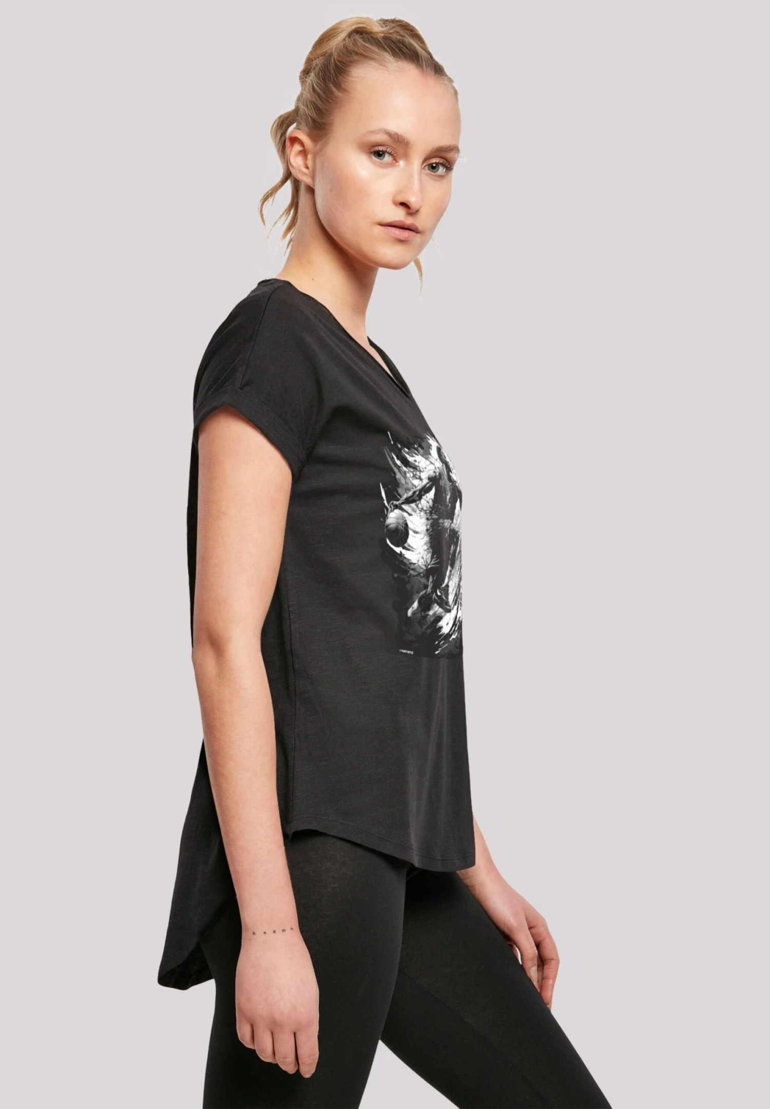 F4NT4STIC Basketball Splash - T-Shirt Print - Schwarz 6 F4NT4STIC Basketball Splash - T-Shirt Print - Schwarz - Afbeelding 4