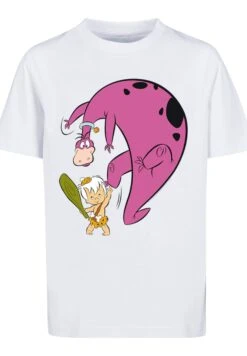 F4NT4STIC Die Familie Feuerstein Bamm Bamm And Dino - T-Shirt Print - White -Olivia 65eb23b9de8c4e42a24ff14f41ecf587