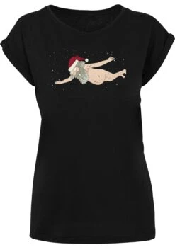 F4NT4STIC Rick And Morty Dead Space Santa - T-Shirt Print - Black -Olivia 6620c46e284649fc857c9b1d7b5798cd