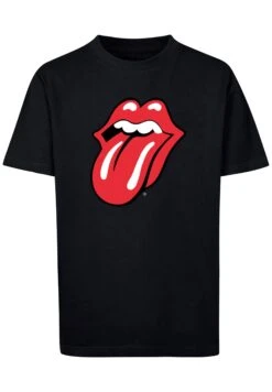 F4NT4STIC The Rolling Stones Rockband Classic Tongue - T-Shirt Print - Black -Olivia 6670fd4956934222828729b842e191d2