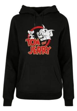 F4NT4STIC Tom Und Jerry Distressed Logo - Hoodie - Black -Olivia 681078b97e134127ae71545855dcdc9b
