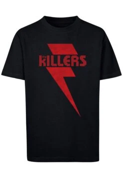 F4NT4STIC The Killers Rock Band Red Bolt - T-Shirt Print - Black -Olivia 6a497f6c5d41495ea907ac591110e33f