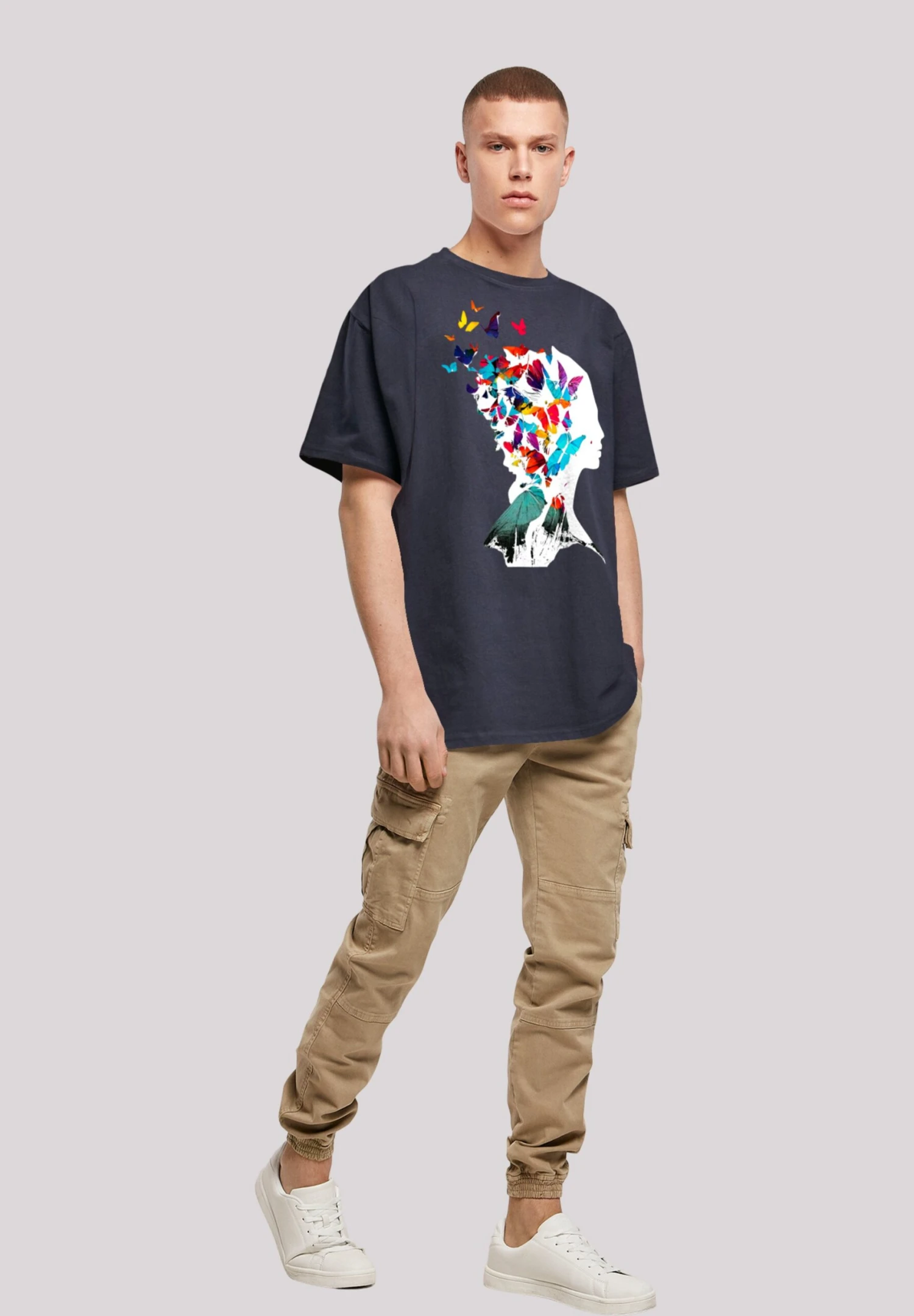 F4NT4STIC Oversize - T-Shirt Print - Navy 4 F4NT4STIC Oversize - T-Shirt Print - Navy - Afbeelding 2