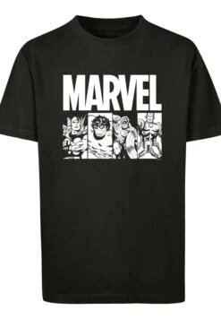 F4NT4STIC Marvel Comics Action Tiles - T-Shirt Print - Black -Olivia 6fd23dc2b7694f11a368a3a055c0574e