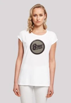 F4NT4STIC David Bowie - T-Shirt Print - White