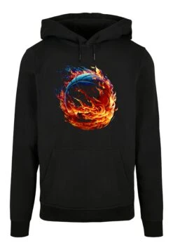F4NT4STIC Basketball On Fire Sport- Hoodie - Schwarz -Olivia 7023ea10e9484292be21d772e3a99350