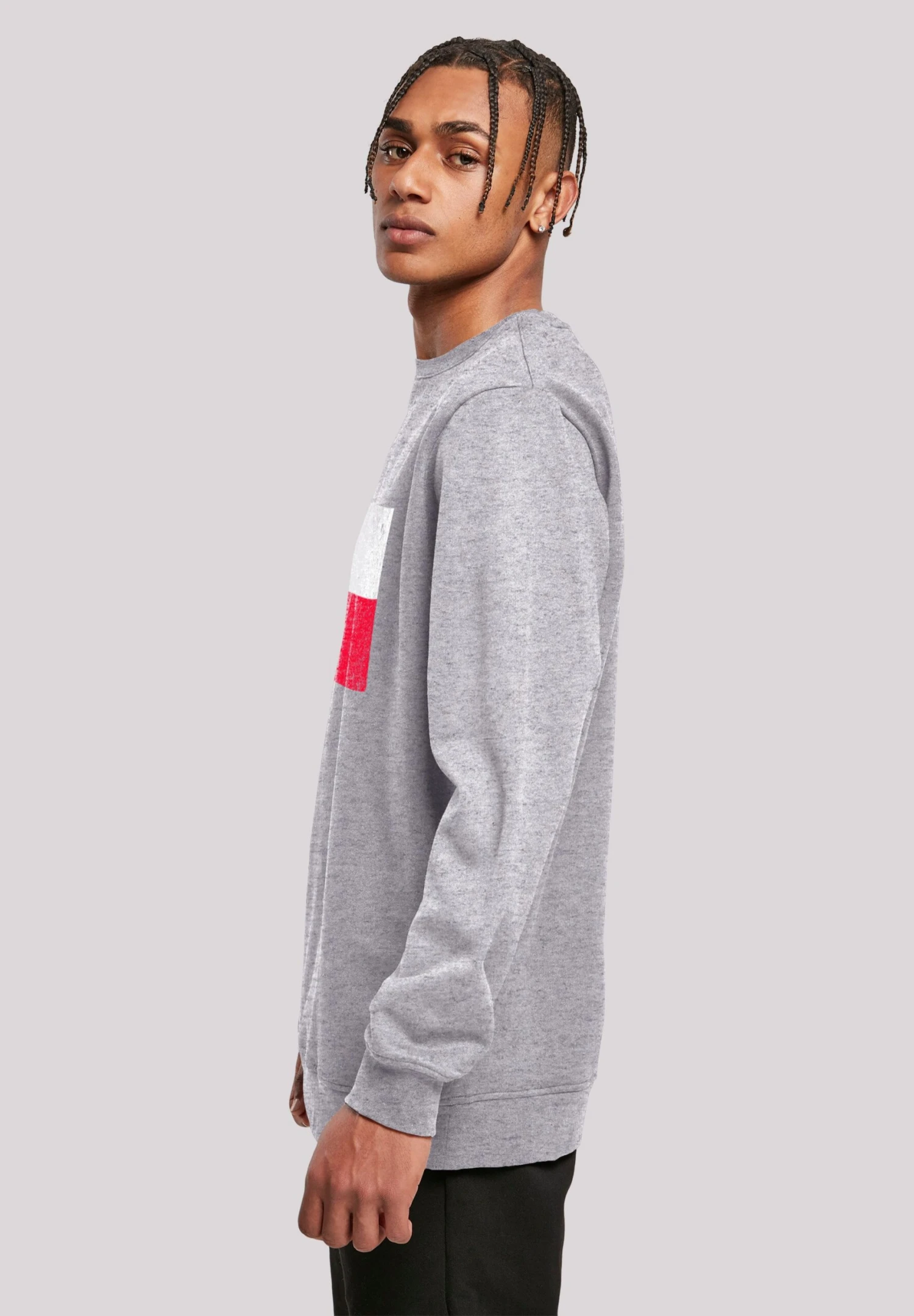 F4NT4STIC Poland Polen Flagge Distressed - Sweater - Heather Grey 7 F4NT4STIC Poland Polen Flagge Distressed - Sweater - Heather Grey - Afbeelding 5