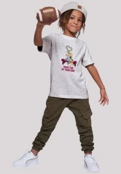 F4NT4STIC Looney Tunes Bugs And Lola Valentine'S Cuddle - T-Shirt Print - Heather Grey