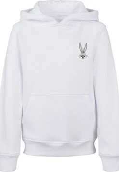 F4NT4STIC Looney Tunes Bugs Bunny Breast Print - Hoodie - White -Olivia 77fa6596f1234e2c8ee808000ef213e0