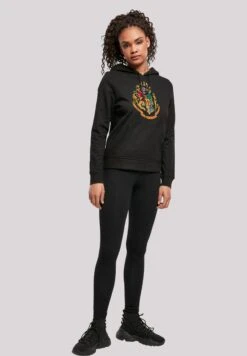 F4NT4STIC Harry Potter Hogwarts Crest Gold - Hoodie - Black -Olivia 788e18ae6ecf41bdab124f5610dcce21