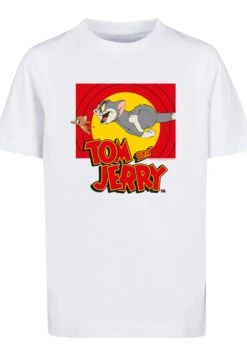 F4NT4STIC Tom And Jerry Tv Serie Chase Scene - T-Shirt Print - White -Olivia 7aca36afe47b49baac2f2720d709f34e