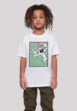 F4NT4STIC Looney Tunes Bugs Bunny Funny Face - T-Shirt Print - White -Olivia 7aeab28132d641e6abd69871e0be81b3
