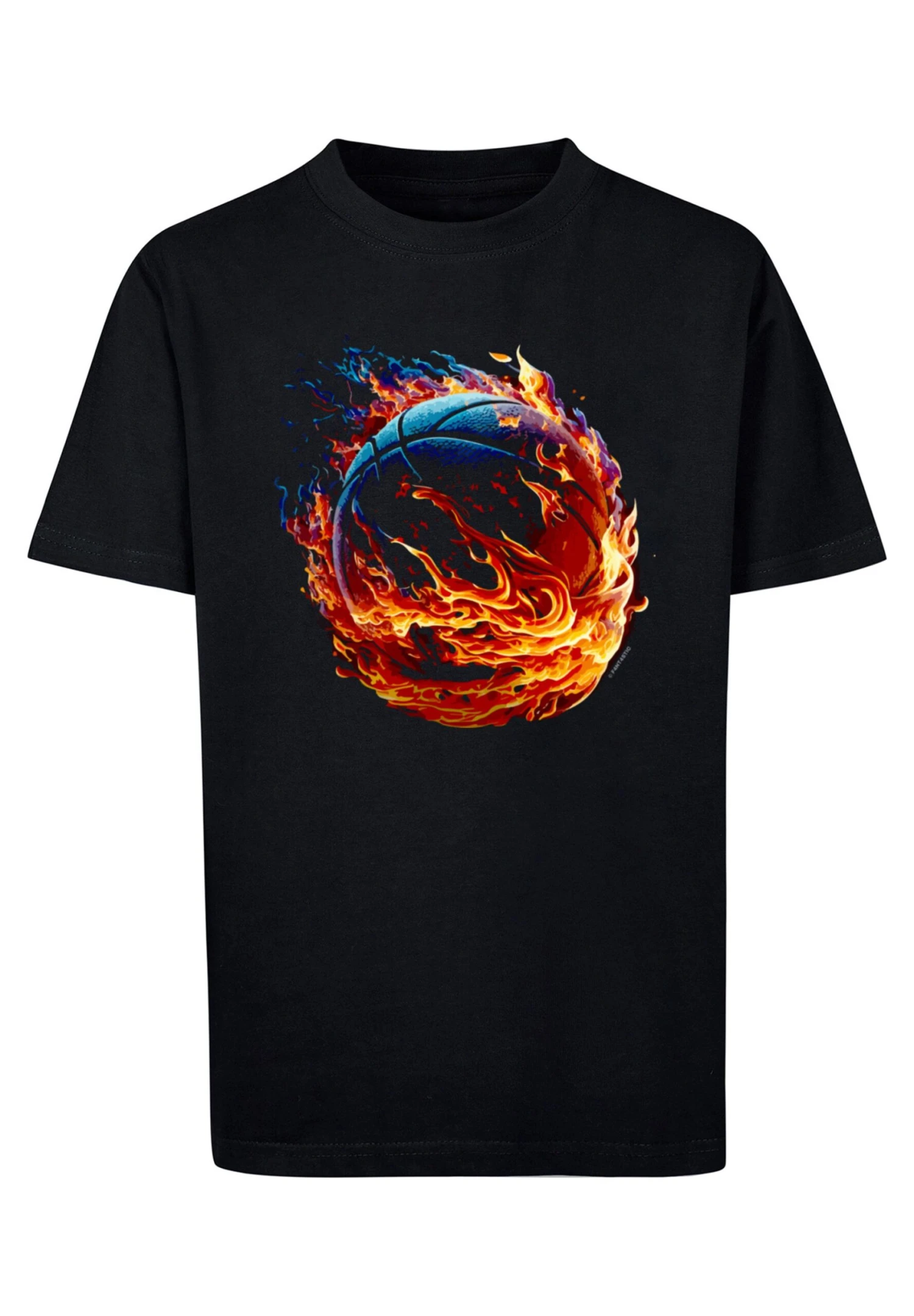 F4NT4STIC Basketball On Fire Unisex - T-Shirt Print - Schwarz 8 F4NT4STIC Basketball On Fire Unisex - T-Shirt Print - Schwarz - Afbeelding 6