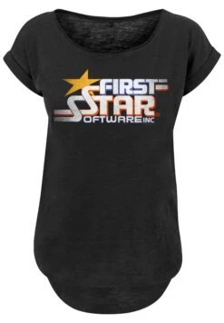 F4NT4STIC Retro Gaming Firststar Inc - T-Shirt Print - Black -Olivia 7e3e3cabca9a4aa3a488be9aaded3502