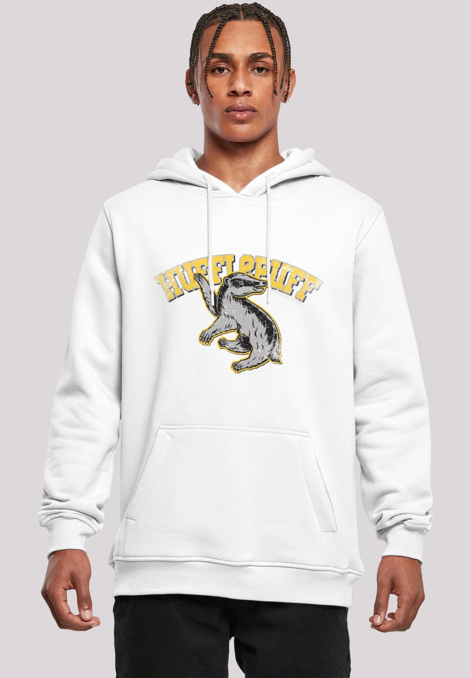 F4NT4STIC Harry Potter Hufflepuff Emblem - Hoodie - White 3 F4NT4STIC Harry Potter Hufflepuff Emblem - Hoodie - White