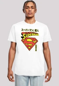 F4NT4STIC Dc Comics Superman Shield - T-Shirt Print - White