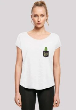 F4NT4STIC Rick And Morty Pickle Rick - T-Shirt Print - White