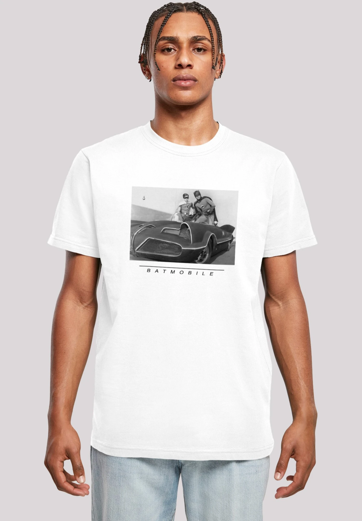 F4NT4STIC Dc Comics Superhelden Batman Tv Serie Batmobile - T-Shirt Print - White 3 F4NT4STIC Dc Comics Superhelden Batman Tv Serie Batmobile - T-Shirt Print - White