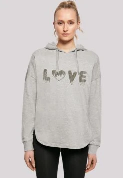 F4NT4STIC Valentinstag Love Pink - Hoodie - Grey